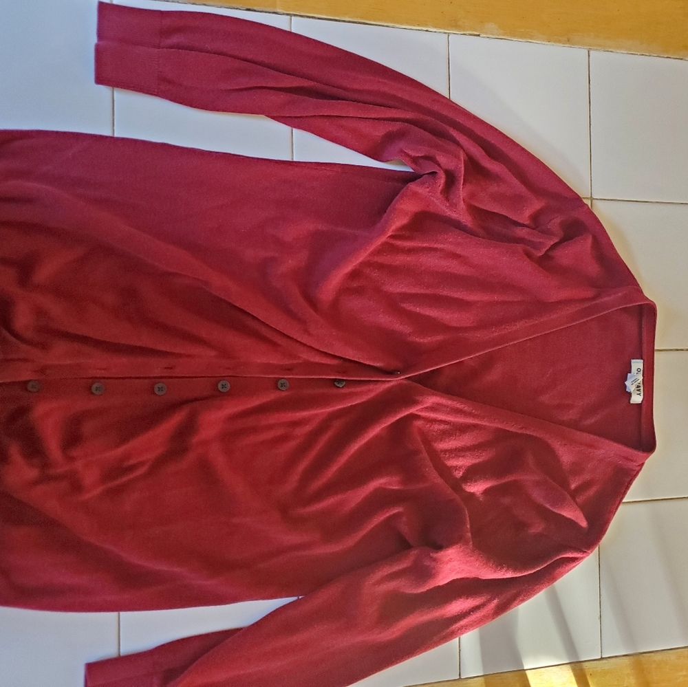 Maroon cardigan